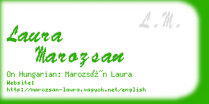 laura marozsan business card